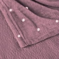 thumbnail image 6 of BNM Polka Dot Plush Soft Fleece Blanket, Twin, Mauve, 6 of 9