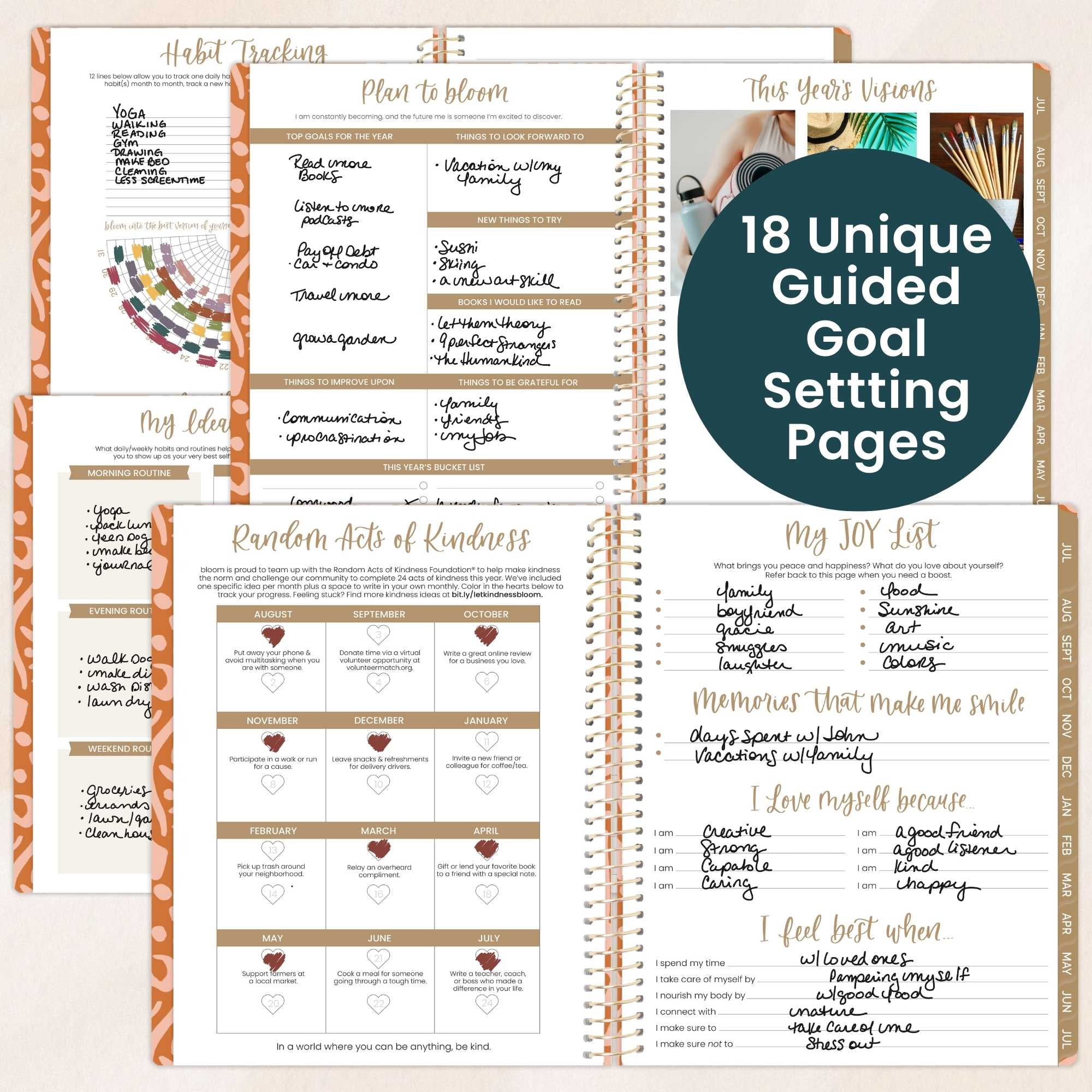 bloom daily planners 2026-2027 Academic Planner, 13 Month Monthly & Weekly, 8.5" x 11" Soft Cover, Stickers Included, Moments of Grace