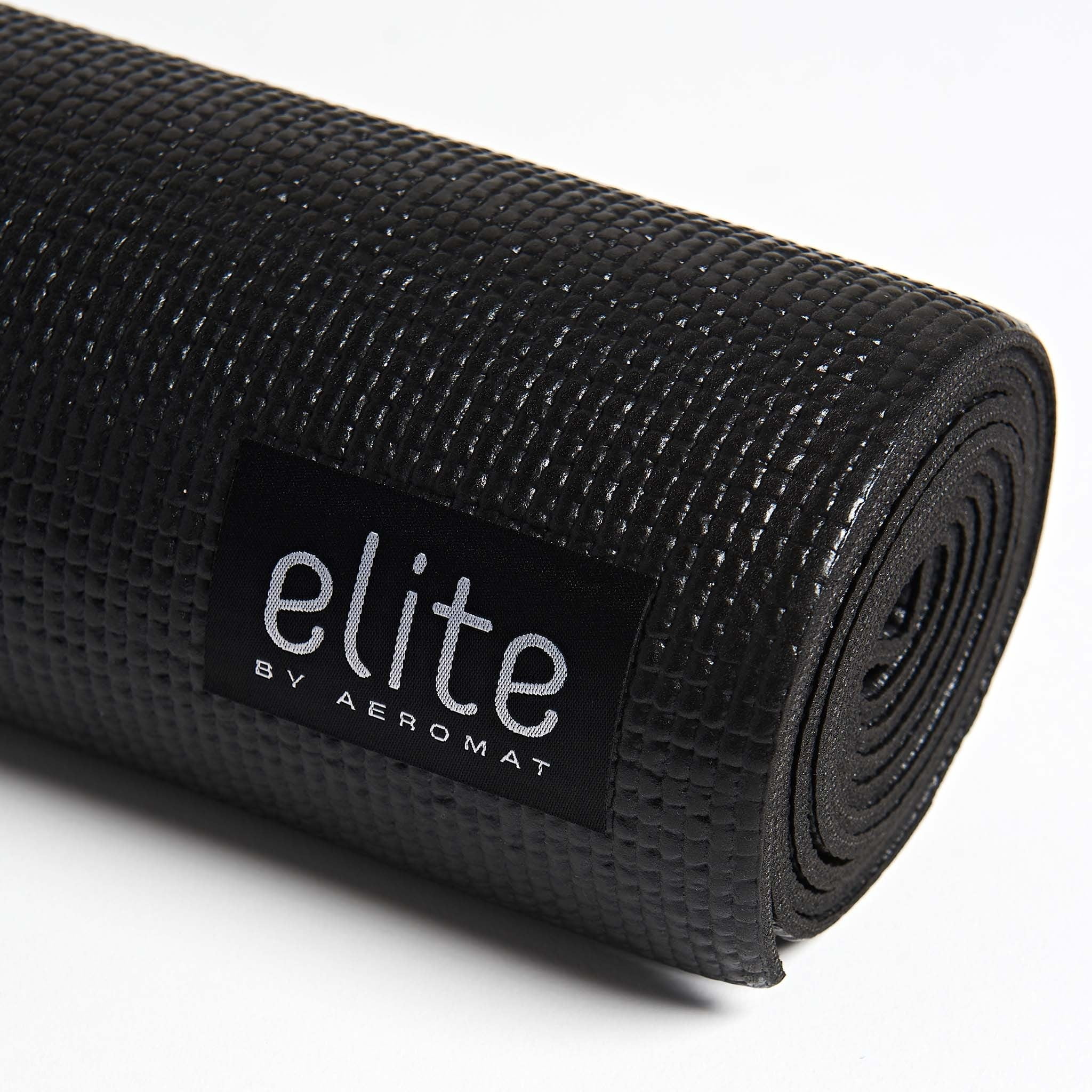 AEROMAT  Elite Yoga Mat Light - 1/8'' Thickness - 1/8" x 24" x 68" Black