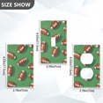 thumbnail image 7 of Yayeee Duplex Wall Plate 1-Gang 4.5"x2.7" Home Receptacle Light Switch Decorative Outlet Cover, American Footballs, 7 of 7