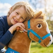 PonyCycle Kid-Powered Ride-On Horse Toy, No Battery, Hand Brake, Ages 3-4, Brown, E337