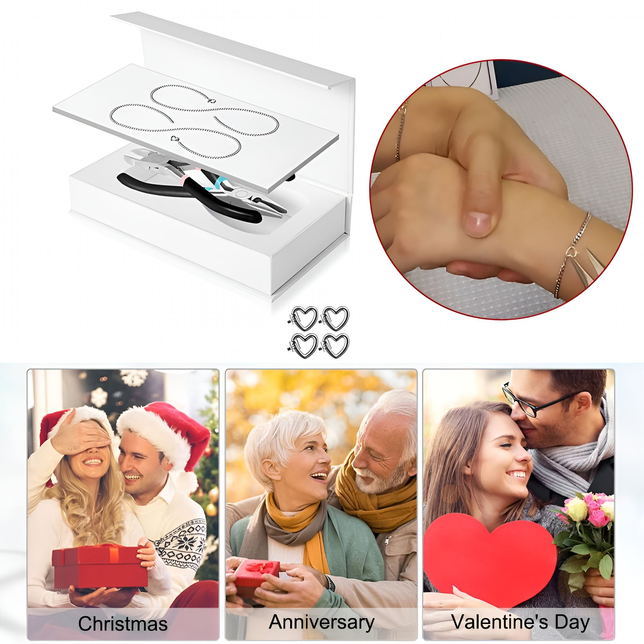 DESIGNICE 2026 New Permanent Bracelet Kit for Couples-Diy Forever Bracelet Making Gift Friendship Bracelets,Locked Bracelet for Anniversary&Date Night,Valentine'S Day Bracelets Jewelry Gifts