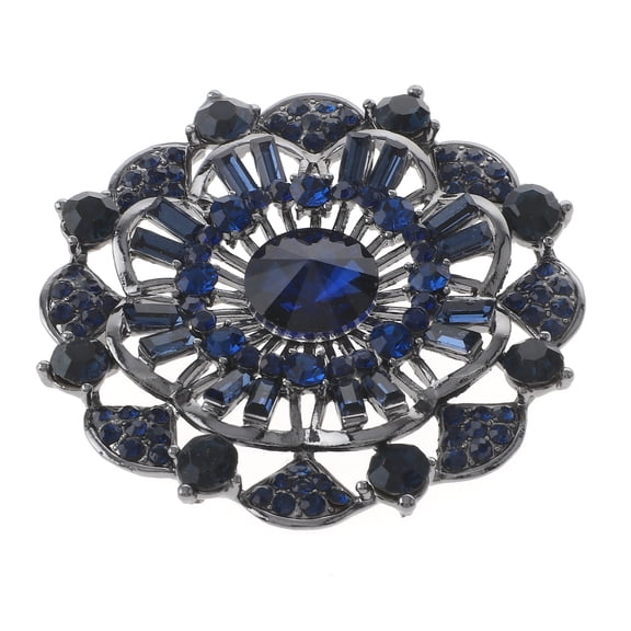 Crystal Flower Brooch