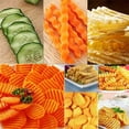 thumbnail image 5 of Crinkle Cutter Stainless Steel Wavy Chopper Heavy Duty French Fry Slicer for Potatoes Carrot Chips and Fruits,Vegetable, Potatoes,Onions,Wavy Crinkle Potato Cutter Chopping Tools Black, 5 of 8