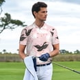thumbnail image 3 of Sikiie Swan And Flowers2 Print Men's Short-sleeved POLO Shirts, Button-down Shirts and T-shirts are Suitable for Vacation, Leisure and Business-XX-Large, 3 of 6