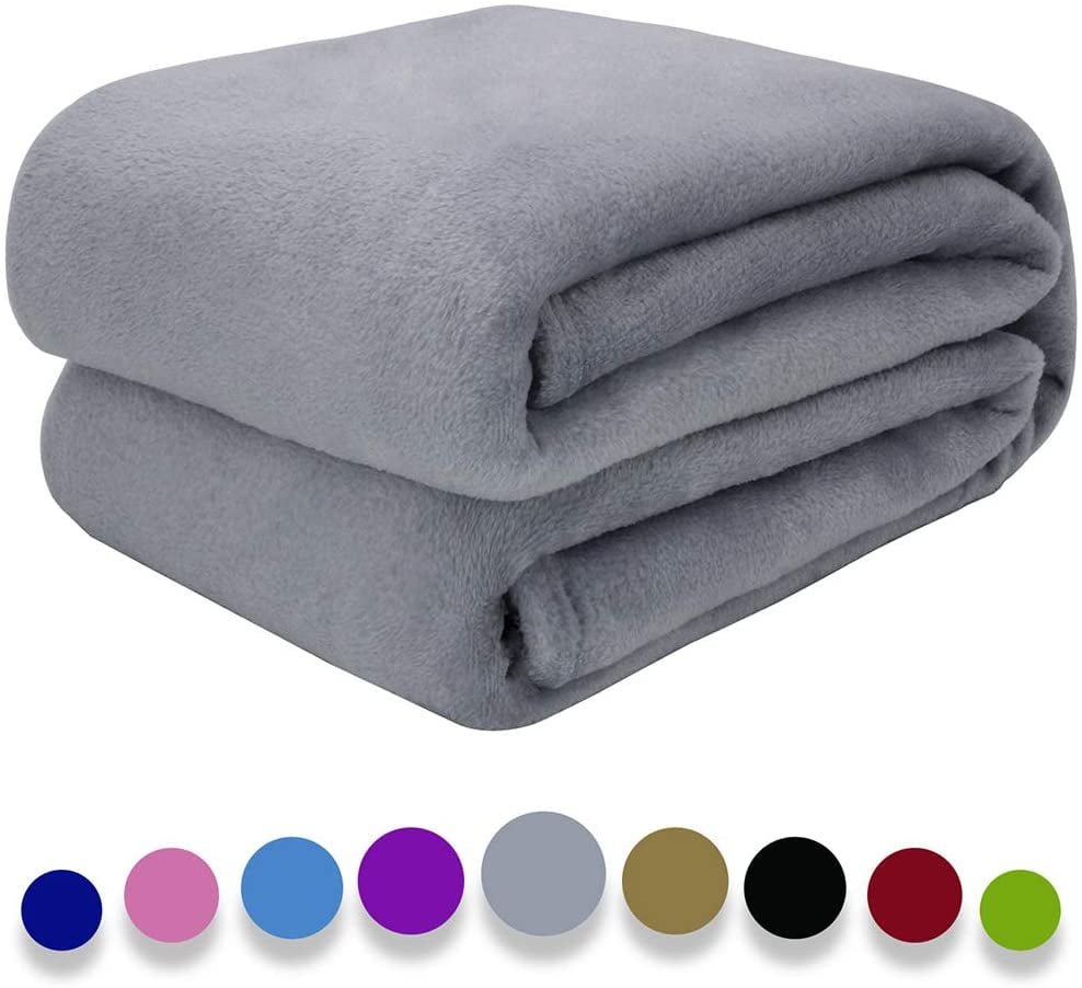 Howarmer Exquisite Fuzzy Blanket Gray Throw Blankets All ...