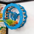 thumbnail image 4 of Tong Parrot Exercise Wheel And Steering Interactive Bird Activity Center With Chewable Wooden For Conures Budgies 1pc, 4 of 4