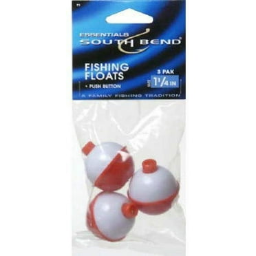 South Bend Red/White Push Button Float, 1 1/4-Inch