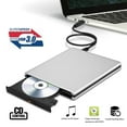 thumbnail image 1 of Portable Slim External USB 3.0 DVD CD Drive Burner Reader Player For Laptop PC for Win10/8.1/8/Vista/7/Windows2K/XP/2003, Linux, Mac 10 OS system, 1 of 7