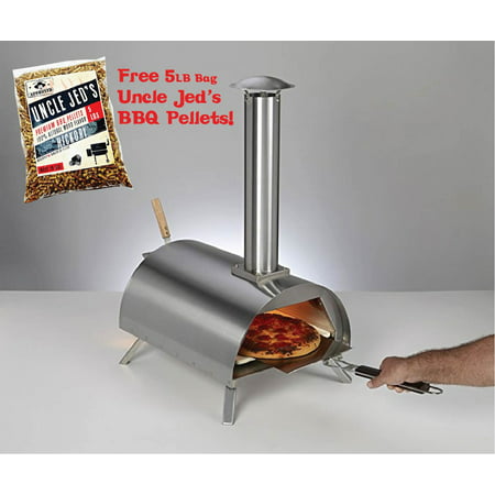 Wood Pellet Pizza Oven + 5LB Pellets Package WPPO Stainless