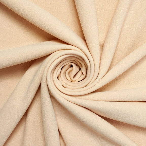 Scuba Crepe Fabric Stretch Double Knit Neoprene Polyester Spandex Techno Material By the Yard - Beige (5 Yards)