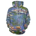 thumbnail image 4 of Water Lilies Oversized Hoodies For Men Teen Pullover With Pocket Mens Pullover Hoodie Sweatshirt S-5XL, 4 of 6