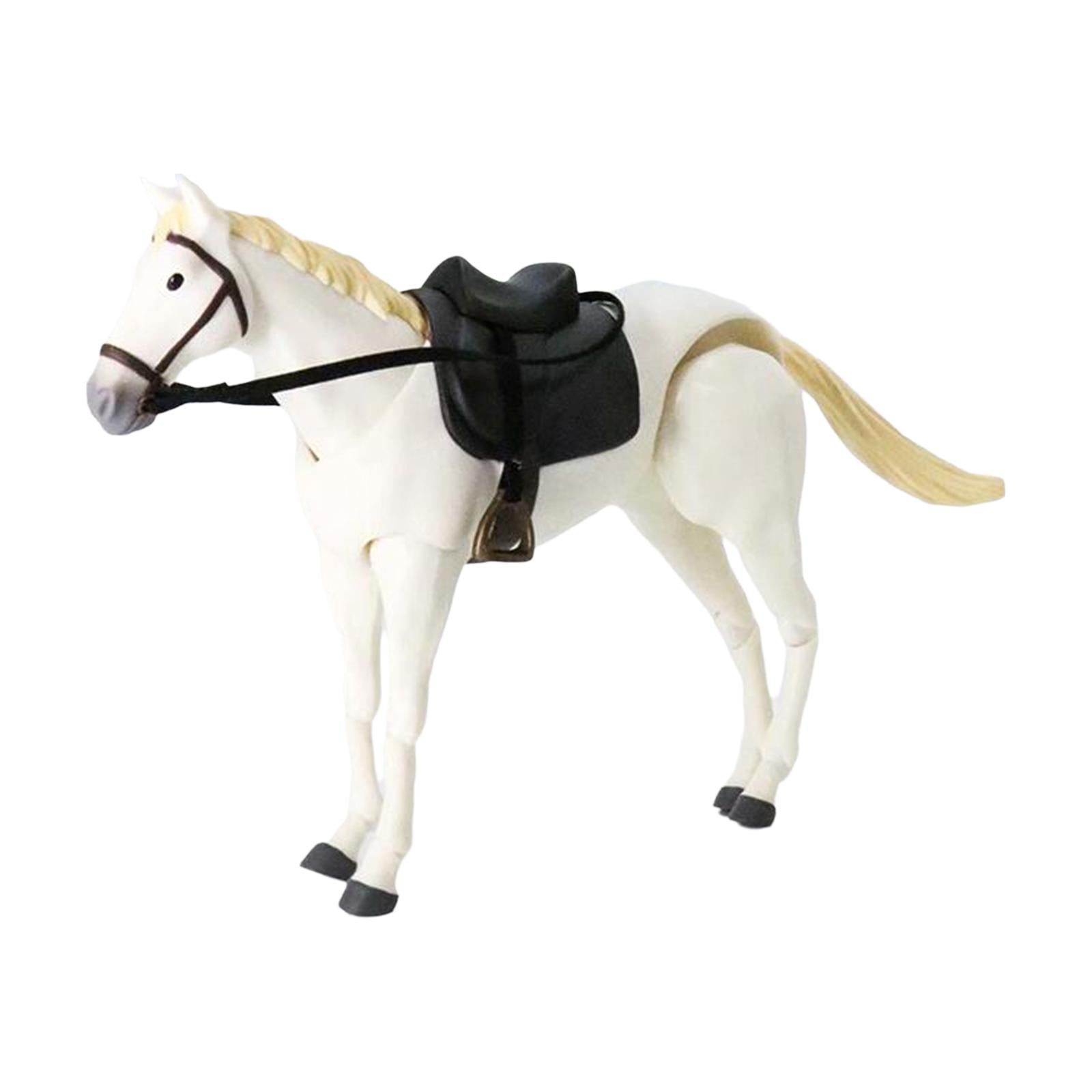 LeeQinersw Miniature Animal Figurine Horse Toys Model Painted Figure Statue Model Mini Size White