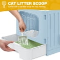 thumbnail image 5 of Dextrus Large Enclosed Cat Litter Box with Lid Drawer Type Easy to Clean,with Cushion&Litter Scoop,Blue, 5 of 7