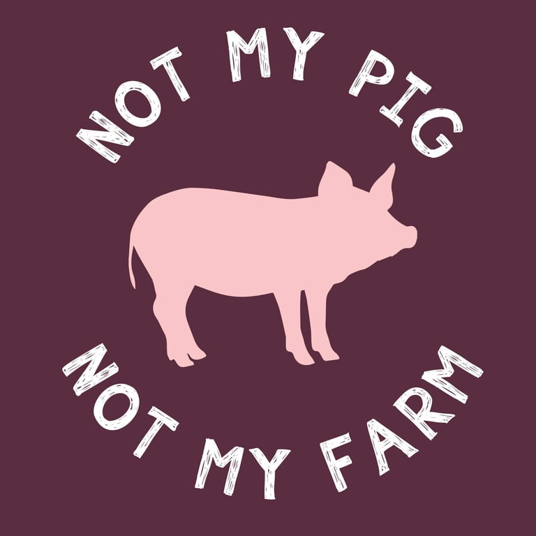 Funny Pig Design 100% Cotton Men's T-Shirt – Pink, Regular Fit, Pre-Shrunk