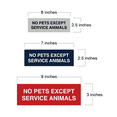thumbnail image 2 of No Pets Except Service Animals Sign - Medium (Red-Yellow), 2 of 5