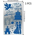 thumbnail image 2 of Wedding Theme Metal Stencils Stainless Steel Painting Stencils for Wood Carving Drawings and Woodburning Engraving, 2 of 9