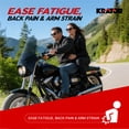 thumbnail image 3 of Krator 15" Motorcycle Fairing with Windshield, Compatible with Harley Dyna Fat Bob FXDF 2008-2017, Gloss Black ABS Headlight Fairing, Windscreen for Wind Protection, Mounting Kit included, Light Smoke, 3 of 9