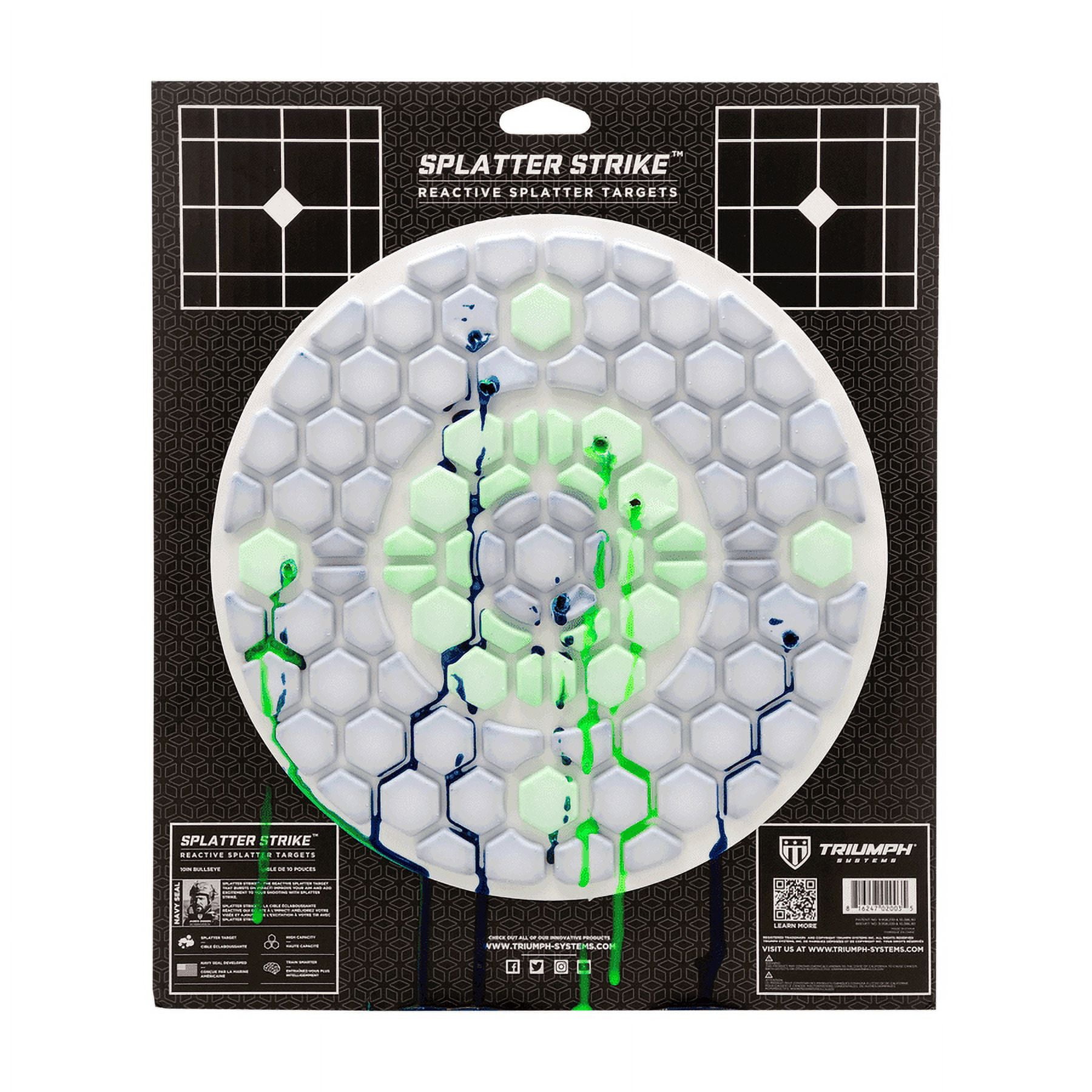 Splatter Strike - Oozing Splatter Bullseye Target, 6-count