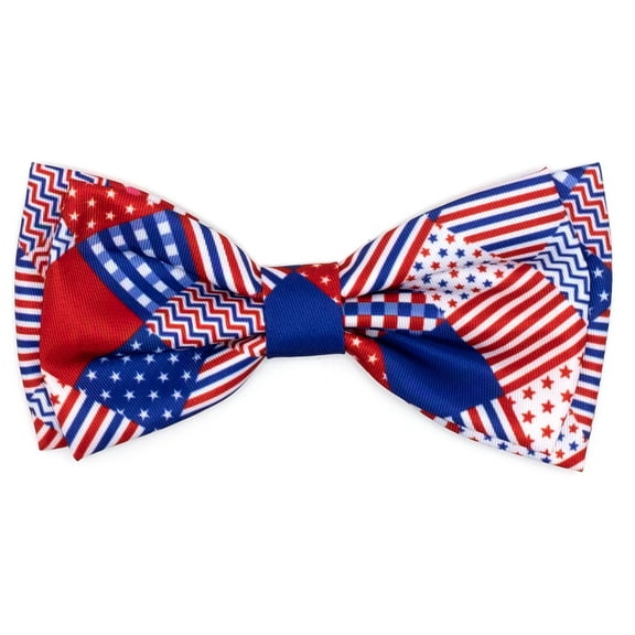 The Worthy Dog Americana Bow Tie Adjustable Collar Attachment Accessory