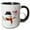 Black/White, variant on 3drose, Snowman with Angel Ornament, 15oz Mug