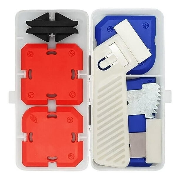 7pc Caulking Removal Scraper Sealant Finishing Tools Silicone Profiling Scraper Blade For Glue Grouting Removing Contour Trimmg