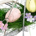 thumbnail image 4 of Northlight Speckled Eggs and Spring Flowers Small Artificial Easter Wreath - 15", 4 of 5
