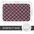 thumbnail image 2 of Rateoe Red Blue Checked Pattern Flannel Door Mat Indoor Outdoor Entrance, Waterproof All-Weather Doormat,Fade Resistant, Low Profile Entryway Mat 16x24in, 2 of 7