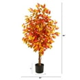 thumbnail image 2 of Nearly Natural 48" Ficus Artificial Tree in Black Plastic Pot, 2 of 4