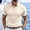 Beige, variant on CYMMPU Men's Color Block Textured Knit Short Sleeve Golf Shirt, Soft Fabric for Casual and Weekend Use Light Blue S