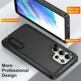 thumbnail image 2 of TECH CIRCLE for Samsung Galaxy S26 Ultra 3-Layer PC+TPU+PC Case with KickStand Slim Heavy Duty Rugged Shock-Absorbent Tough Durable Cover,K, 2 of 8