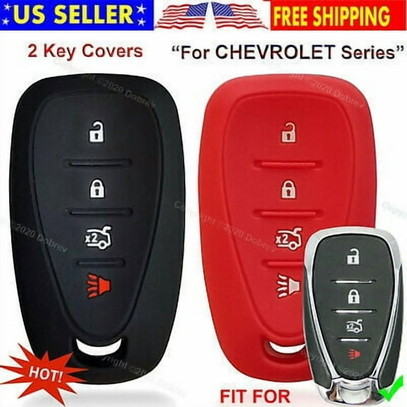 2ps Silicone Case Protector Chevy Fob Car Cover Holder for Chevrolet Smart Key