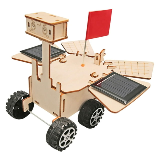 Kit de bricolaje de rover energía solar, accesorios para niños, experimentos científicos, construcción, artesanía, adorno, herramienta educati