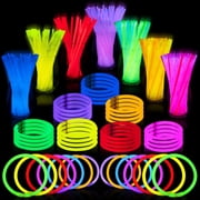 Joyfy Glow Sticks Set Party Favors, Neon Colors, 144 Count