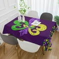 thumbnail image 5 of Coolnut Mardi Gras Tablecloth, Waterproof Washable Polyester Square Table Cover, Durable Tablecloth for Kitchen Dining Table Party Decor, 60"X 120", 5 of 7