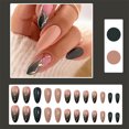 thumbnail image 4 of Mcolor Press on Nails Medium Almond, Spring Summer Nude Glue on Gel Nails, 24Pcs Short Stiletto Acrylic False Nails Kits Reusable UV Finish Full Cover Stick on Nails for Women Gift, 4 of 8
