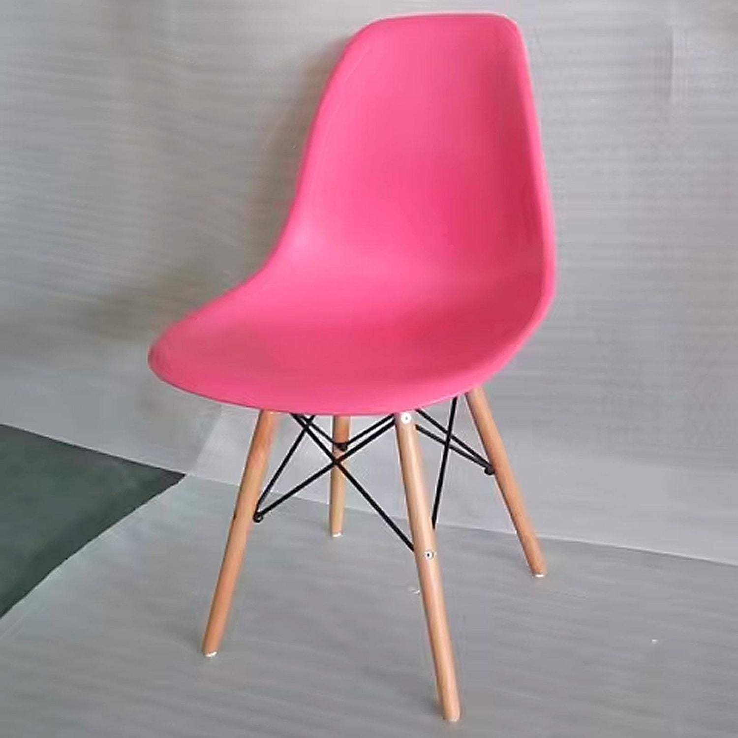 Heavenly Collection Dark Pink Wood Chair SET OF 6