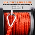 thumbnail image 4 of Cabrestante ZESUPER 3000 lb 12V con cable sintético inalámbrico, 4 of 8