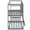 thumbnail image 6 of Twin Over Twin House Bunk Bed With Ladder, Wood Bed-Gray, 6 of 8