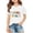 White, variant on Toddler Girls Short Sleeve T Shirts Round Neck Printed Tops Tees Size 3-4T ,Beige