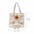 thumbnail image 3 of Dog Bag Carrier Cat Carrier Pouch Puppy Carrier Bag for Small Dogs 0-14 lbs, Cute Bear Pet Canvas Shoulder Carrying Bag for Outdoor Shopping Camping,A, 3 of 6