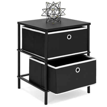 Best Choice Products Bedroom Nightstand End Side Table w/ 2 Drawers for Storage (Best Nightstand Gun Safe)