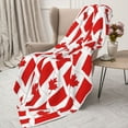 thumbnail image 3 of Rateoe Canada Pattern Flannel Throw Blanket, Ultra-soft Blanket for Bed, Couch, Car, Hypoallergenic Anti-pilling blanket-80"x60"(Vertical), 3 of 6