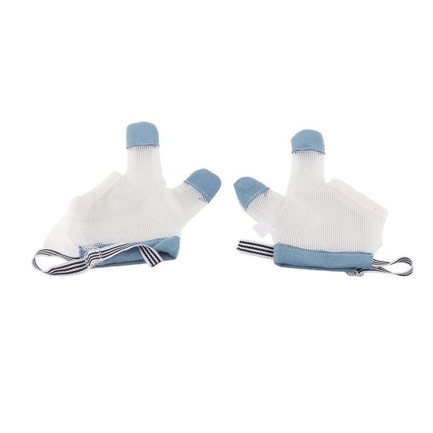 1 par de protectores de dedos para bebés, masajeadores de encías, buena transpirabilidad, tamaño ajustable, cómodos, para que el bebé deje de chuparse el dedo, protectores de dedos M
