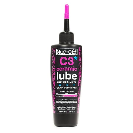 Muc-Off 870 C3 Wet Ceramic Lube 120ml, Ideal chain lubricant for Road Cycling, Cyclocross & MTB By Muc