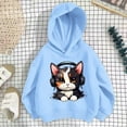 thumbnail image 2 of Mercatoo Hoodies for Boys Girls Cat Printed Long Sleeve Hooded Sweatshirts Kids Long Sleeve Pullover Tops with Pocket, 2 of 6