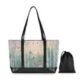 thumbnail image 7 of FORMRS Canvas Laptop Tote Bag for Women with 15.6" Computer Compartments Shoulder Handbag, Night Deer, 7 of 7