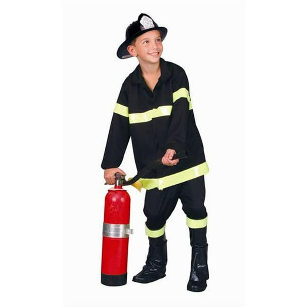 Casque de Pompier - Noir - Taille Enfant
