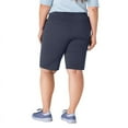 thumbnail image 2 of Dickies Women's Plus Perfect Shape Straight Fit Bermuda Shorts, 11", Rinsed Navy, 18W, 2 of 4