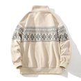 thumbnail image 4 of JHLZHS Faux Leather Jacket Men's Winter Half Zip Coat Oversized Leather Jacket 863, 4 of 8